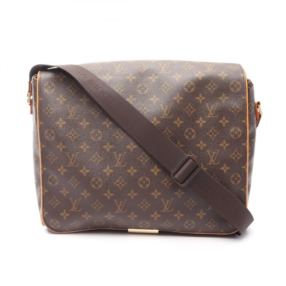 Louis Vuitton Abesses Shoulder Bag Canvas Leather Monogram Brown